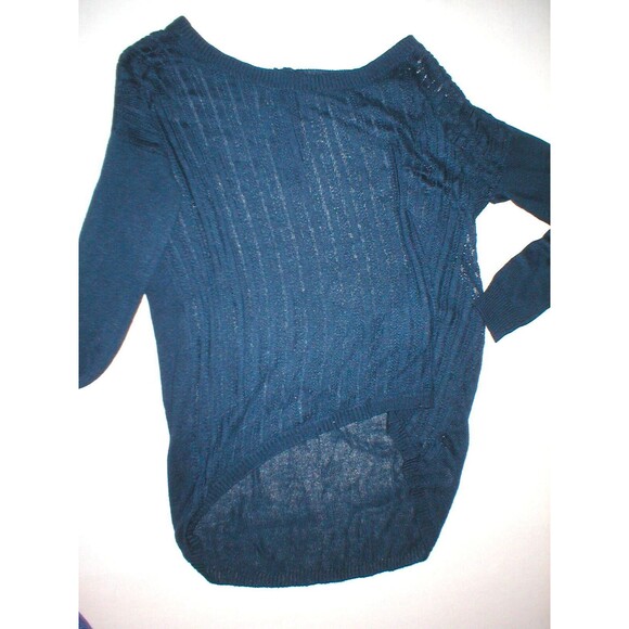 Womens New Womens Open Knit Sweater Dunnes 14 Navy Blue Linen Viscose St Bernard - Picture 1 of 4